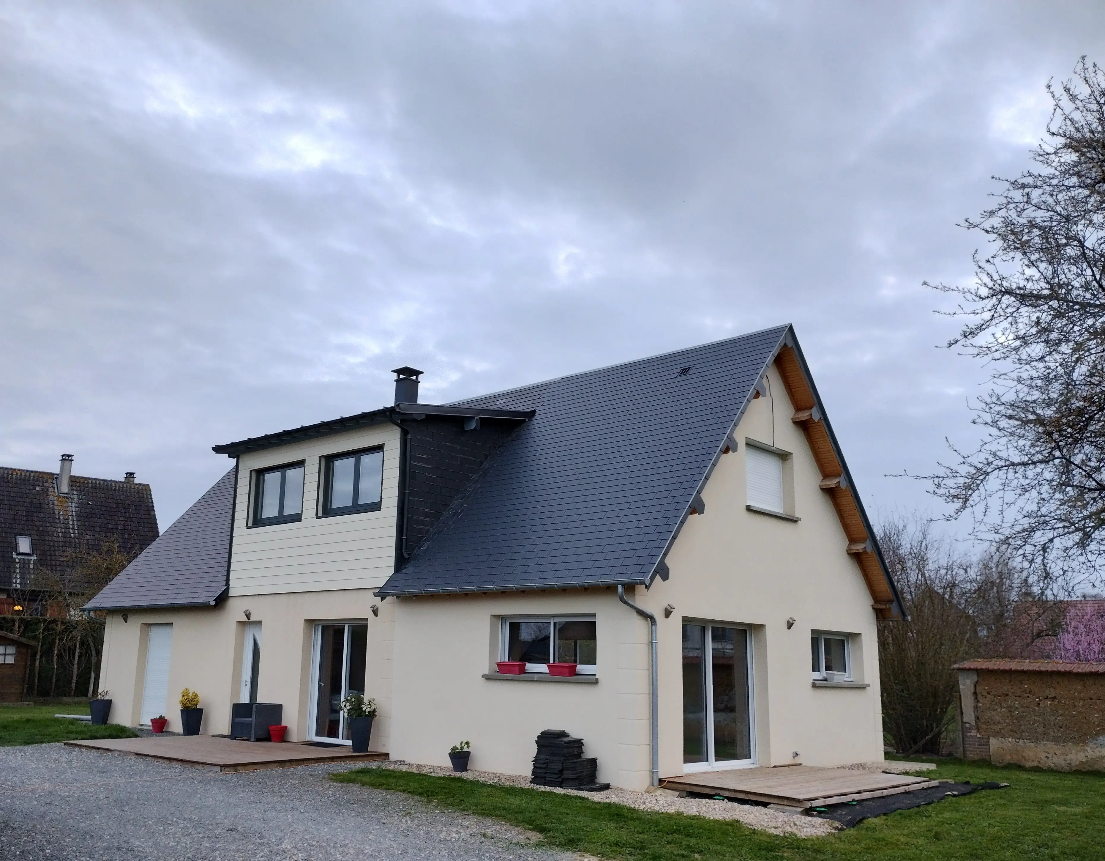 Élévation ossature bois maison traditionnelle